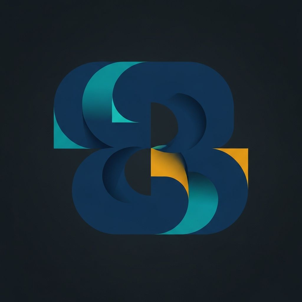 Institutional knowledge portal aesthetic with geometric shapes representing expertise